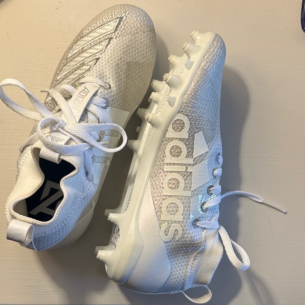 Adidas White Soccer Cleats with Logo
